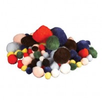 Madejas de fantasía. Pompones.