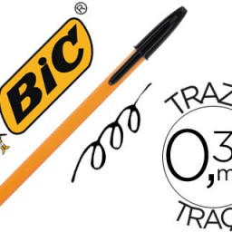 Bolígrafo Bic Naranja tinta negra
