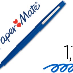 Rotulador Paper Mate punta nylon azul
