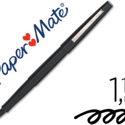 Rotulador Paper Mate punta nylon negro