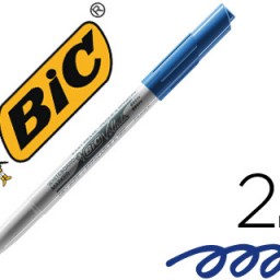 Rotulador pizarra blanca Bic Velleda punta redonda tinta azul