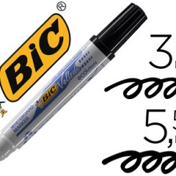 Rotulador pizarra blanca Bic Velleda punta biselada tinta negra