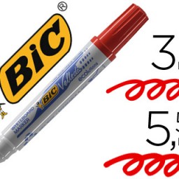 Rotulador pizarra blanca Bic Velleda punta biselada tinta roja