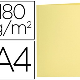 SC27 Subcarpeta cartulina Liderpapel A4 amarillo pastel 180 g/m²