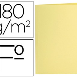 SC34 Subcarpeta cartulina Liderpapel Folio amarillo pastel 180 g/m²