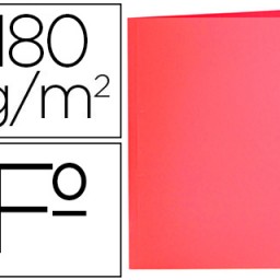 SC38 Subcarpeta cartulina Liderpapel Folio rojo pastel 180 g/m²