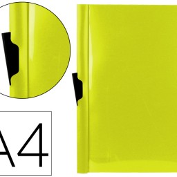 DP21 Carpeta dossier pinza lateral Liderpapel A4 polipropileno amarillo flúor 30 hojas
