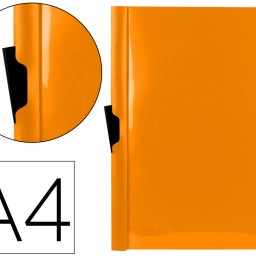 DP22 Carpeta dossier pinza lateral Liderpapel A4 polipropileno naranja flúor 30 hojas