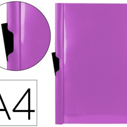 DP23 Carpeta dossier pinza lateral Liderpapel A4 polipropileno lavanda 30 hojas