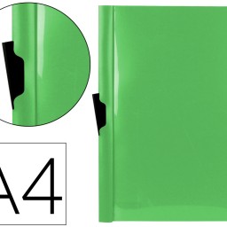 DP25 Carpeta dossier pinza lateral Liderpapel A4 polipropileno verde manzana 30 hojas