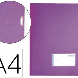 BL27 Carpeta dossier uñero Liderpapel A4 lavanda solapa y tarjetero 300 g/m²