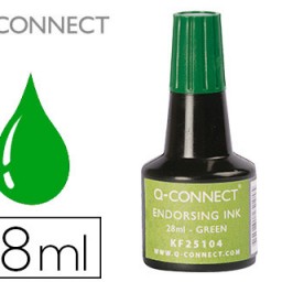 KF25104 Frasco tinta tampón Q-Connect verde 28 ml.