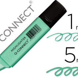 KF17960 Marcador fluorescente Q-Connect punta biselada tinta azul pastel