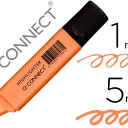KF17961 Marcador fluorescente Q-Connect punta biselada tinta naranja pastel