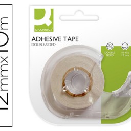 KF17007 Miniportarrollos Q-Connect con cinta adhesiva doble cara 10 m.x12mm.