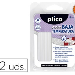 22 barras termofusibles Plico baja temperatura ø8x9mm.