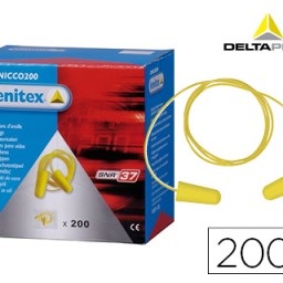 200 pares protectores auditivos cónico con cordón