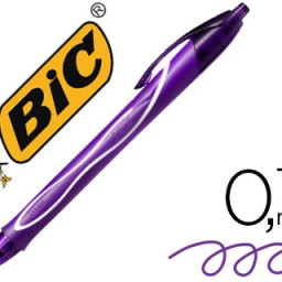 Bolígrafo Bic Gelocity Quick Dry tinta gel púrpura