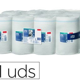11 rollos papel secamanos Tork ancho 1 capa 120m.