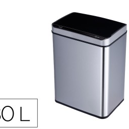 Papelera Q-Connect metálica sensor automatico 80 l.