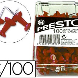 100 señalizadores de planos color rojo