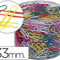 1.000 clips nº2 33mm. colores surtidos
