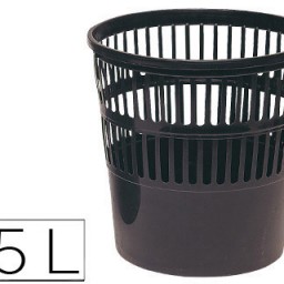 KF15149 Papelera rejilla plástico Q-Connect negra