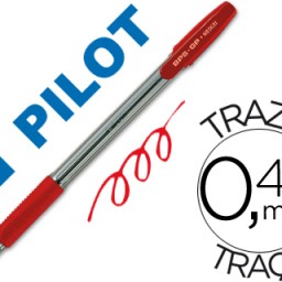 Bolígrafo Pilot BPS-GP tinta roja sujeción de caucho