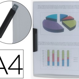 DP13 Carpeta dossier pinza lateral incolora Liderpapel A4 polipropileno 30 hojas