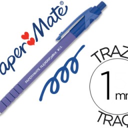 Bolígrafo Paper Mate Flexgrip tinta azul