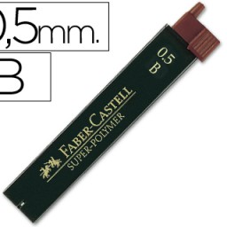 12 minas de grafito Faber Castell 9065 0,5mm. B