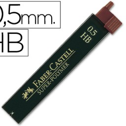 12 minas de grafito Faber Castell 9065 0,5mm. HB