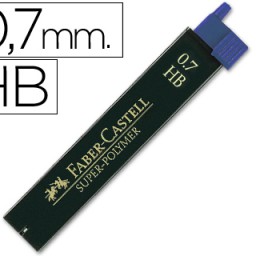 12 minas de grafito Faber Castell 9067 0,7mm. HB