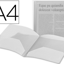 DB02 Carpeta dossier con 2 bolsillos Liderpapel A4 polipropileno incoloro