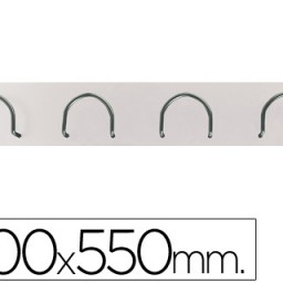 Perchero metálico pared blanco 4 colgadores