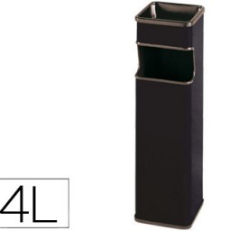 Cenicero papelera metálico cuadrado 403 negro