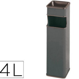 Cenicero papelera metálico cuadrado 403 gris