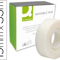 KF02164 Cinta adhesiva Q-Connect invisible 33 m.x19 mm.