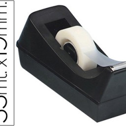 KF01294 Portarrollos sobremesa Q-Connect negro para cinta de 33 m.