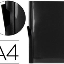 DP09 Carpeta dossier pinza lateral Liderpapel A4 polipropileno negro 60 hojas