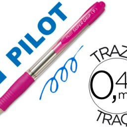 Bolígrafo Pilot Super Grip celeste tinta azul