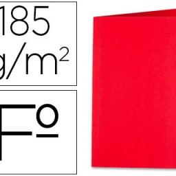 SC08 Subcarpeta cartulina Liderpapel Folio roja 180 g/m²
