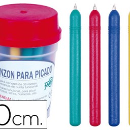 Punzón Faibo plástico de color con punta de acero latonado