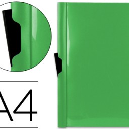 DP07 Carpeta dossier pinza lateral Liderpapel A4 polipropileno verde Frosty 30 hojas