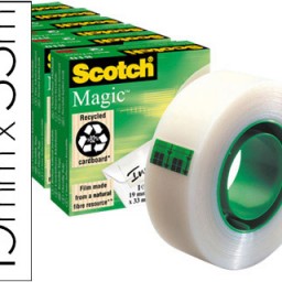 6 cintas adhesivas Scotch Magic 33m.x19 mm.