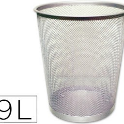 KF00849 Papelera Q-Connect rejilla metálica plata 19 l.