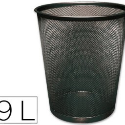 KF00871 Papelera Q-Connect rejilla metálica negra 19 l.