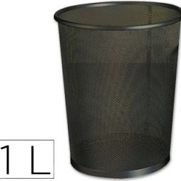 KF00869 Papelera Q-Connect rejilla metálica negra 8,3 l.