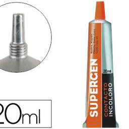 Pegamento de contacto Supergen transparente 20ml.