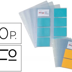 Recambio 10 fundas Pardo 16 tarjetas por funda